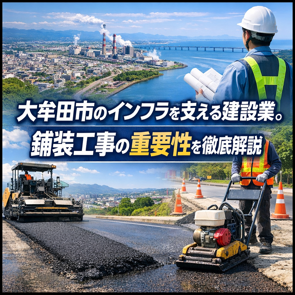 大牟田市のインフラを支える建設業。舗装工事の重要性を徹底解説