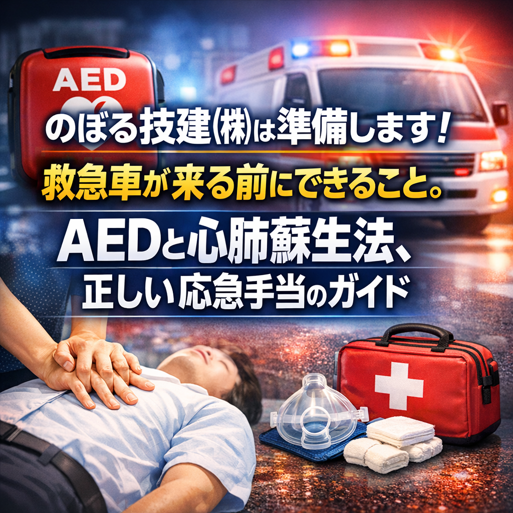 救急車が来る前にできること。AEDと心肺蘇生法、正しい応急手当のガイド