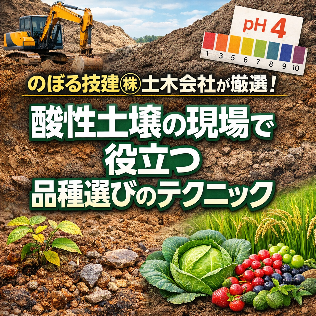 土木会社が厳選！酸性土壌の現場で役立つ品種選びのテクニック