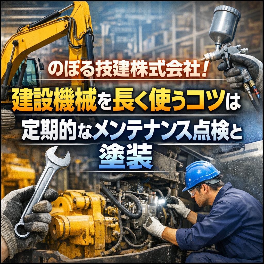 建設機械を長く使うコツは定期的なメンテナンス点検と塗装