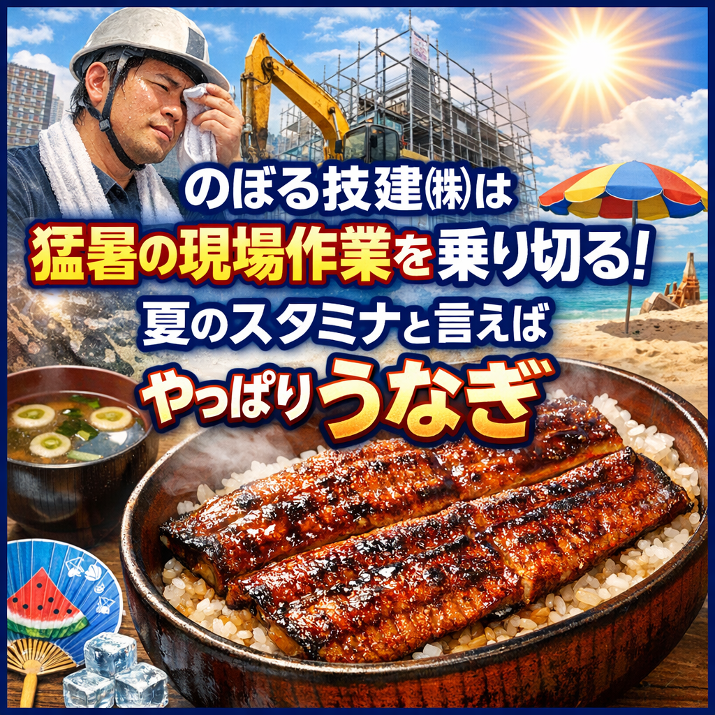 猛暑の現場作業を乗り切る！夏のスタミナと言えばやっぱりうなぎ